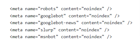 Meta Robots Tags